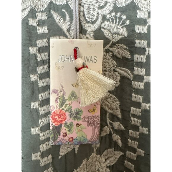 NWT Johnny Was Letty Olive Green Embroidered Woven Tunic Top Size XS - Picture 4 of 10